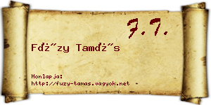 Füzy Tamás névjegykártya