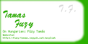 tamas fuzy business card