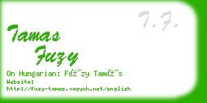 tamas fuzy business card